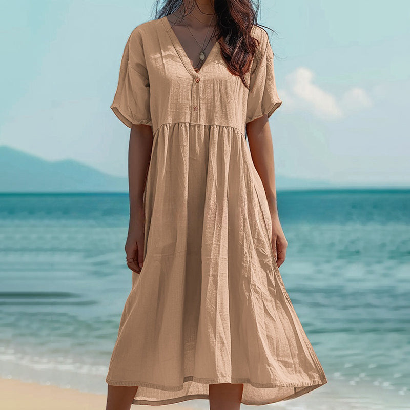 Lightweight Solid Color Dress