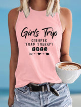 Girls Trip Cheaper Than Therapy 2023 Print Tank Top