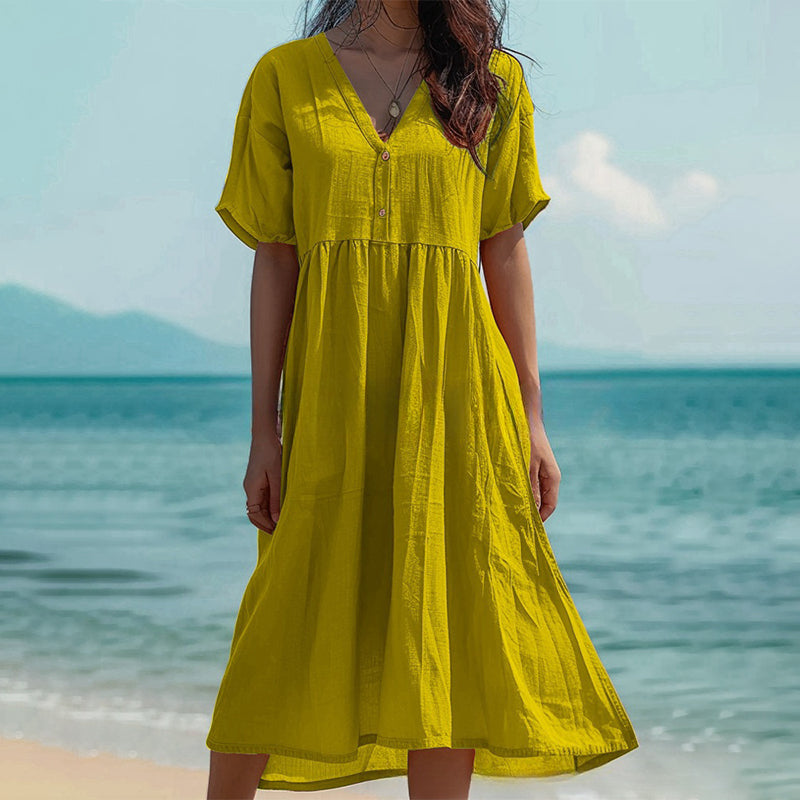 Lightweight Solid Color Dress