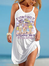 Buy 3 Get 10% OffSisters Beach Vacation Print Dress