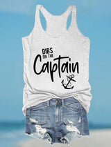 Buy 3 Get 10% OffDibs On The Captain Anchor Print Tank Top