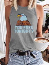 Retro You Free Tonight? Print Tank Top