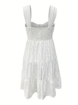 Women's Solid Color Lace Sleeveless Casual Dress