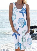 Women's Sea Turtle Print Casual Stylish Dress