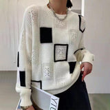 iForgirls Stylish Print Round Neck Sweater