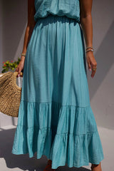 Serene summer one shoulder maxi dress