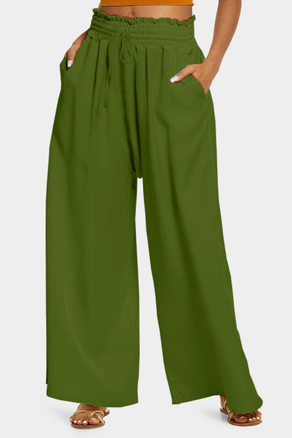 Solid color loose and comfortable casual trousers