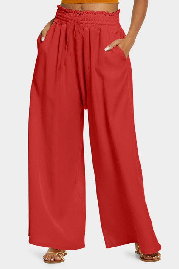 Solid color loose and comfortable casual trousers