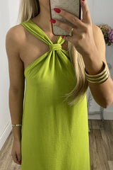 Laura Green Halter Neck Shift Dress